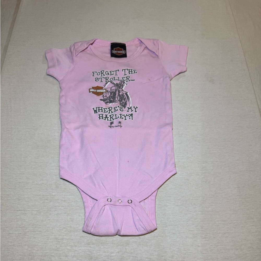 Harley-Davidson Pink Baby Bodysuit